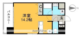 アバンギャルド北御座【6階】の間取り