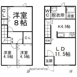 ライジング【106号室】の間取り