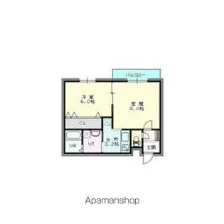 カトレア南郷2【4階】の間取り
