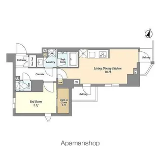 ジオエント山吹神楽坂【2階】の間取り