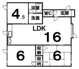 コーポ愛国【2階】の間取り