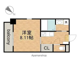 シャンポール内田橋【6階】の間取り