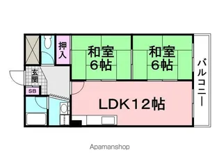 サンライズ南武庫之荘【602号室】の間取り
