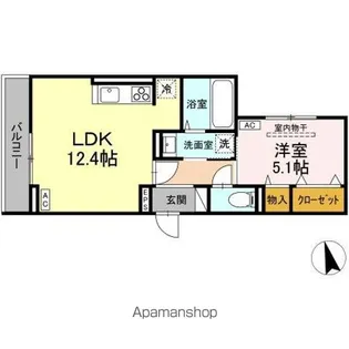 DーROOM八軒小路【2階】の間取り