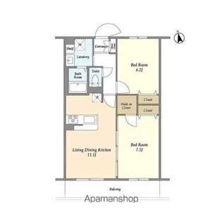 フラッツ横浜戸塚【1階】の間取り