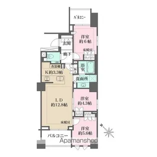 BRILLIA文京西片【6階】の間取り