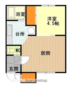 ハイツエルムA【105号室】の間取り