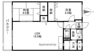 ベルリッツ金子【105号室】の間取り