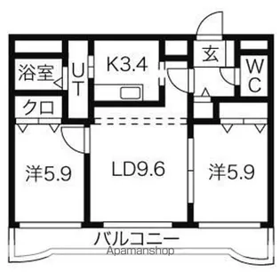 ルシード菊水元町【2階】の間取り