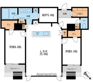 メトロタワー山下町【17階】の間取り