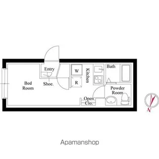 1Rの間取り画像