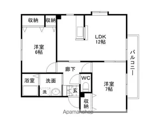 ヴィラコート二町【2階】の間取り