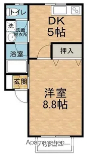 グリーンハイツ富田【102号室】の間取り
