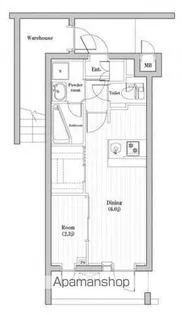 レジデンス東中野ガーデン【1階】の間取り