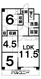 レジデンス西岡【4階】の間取り