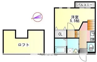 Creo浄心【202号室号室】の間取り