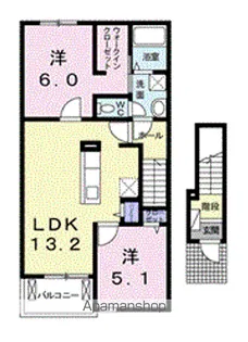 メゾンドールKⅨ【2階】の間取り