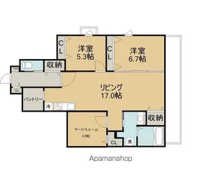 滋賀県草津市野村5丁目【マンション】の間取り