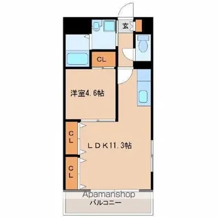 ウエストコースト【3階】の間取り