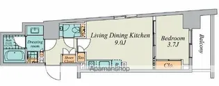 クレストコート広尾【9階】の間取り