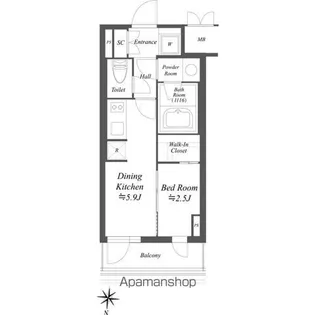 AIFLAT文京本駒込【12階】の間取り