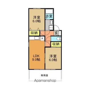 ボヌールA【102号室】の間取り