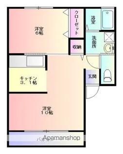 シティハイムパティオ1【101号室】の間取り