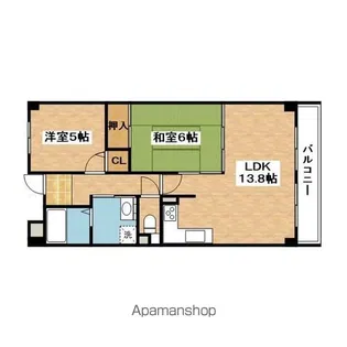 パルティール南ヶ丘【3階】の間取り