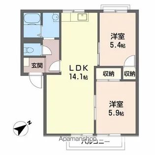 トリコローレ A【1階】の間取り