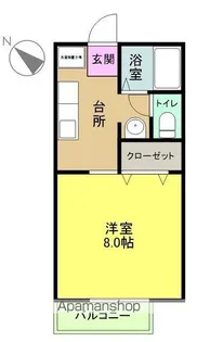 コスモハイムD【202号室】の間取り