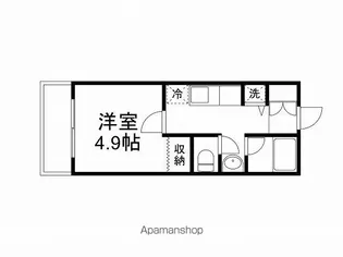 パレイシャル生駒Ⅲ【3階】の間取り