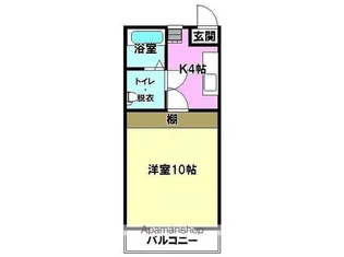 フラットエスB【1階】の間取り
