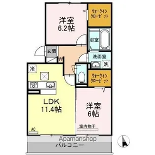 レジアス【1階】の間取り