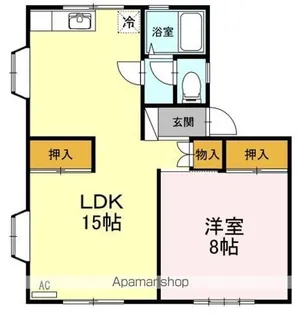 アメニティ津志田 B【101号室】の間取り
