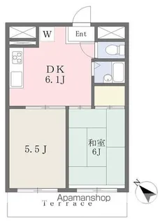 ビオスⅡ筑後【101号室号室】の間取り