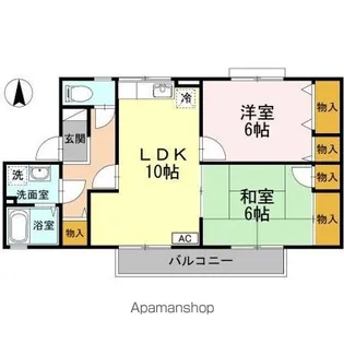 ラポール宮内 C棟【2階】の間取り