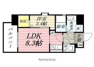 レジデンス百年橋リバーサイド【1301号室】の間取り