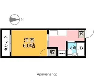 リバーハイツ【103号室】の間取り