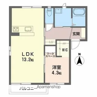 フレグランス・FOREVER【E201号室】の間取り