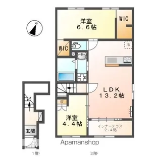 サザンクロスⅡ【2階】の間取り