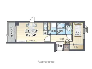 トレンディア高槻【6階】の間取り