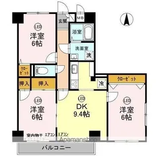 柚の木マンション【4階】の間取り