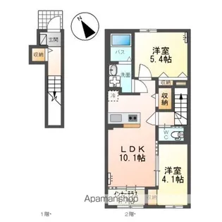 プレシア【2階】の間取り