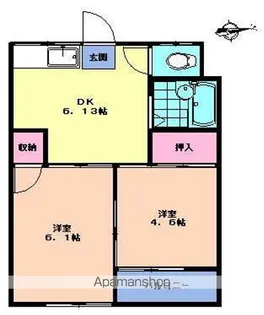 コーポみなみ【102号室】の間取り