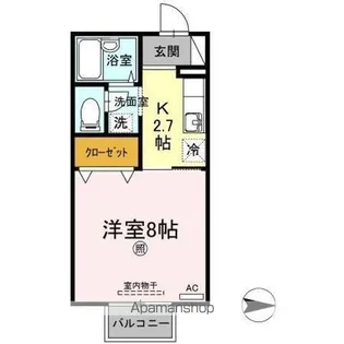 アベニューハタダⅢ A【2階】の間取り