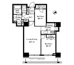 パークタワー芝浦ベイワード アーバンウイング【5階】の間取り