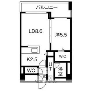 FER北3条【602号室】の間取り