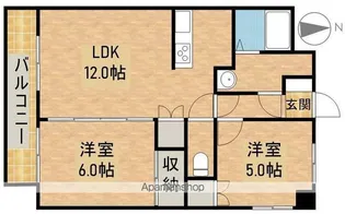 ラ・フォーレ三方原【2階】の間取り