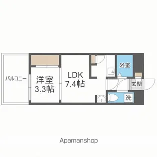 エステートモア平尾堀川【5階】の間取り