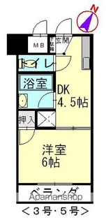 メゾンFUMI【205号室】の間取り